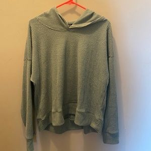 Ribbed, green, light sweatshirt. X-Large